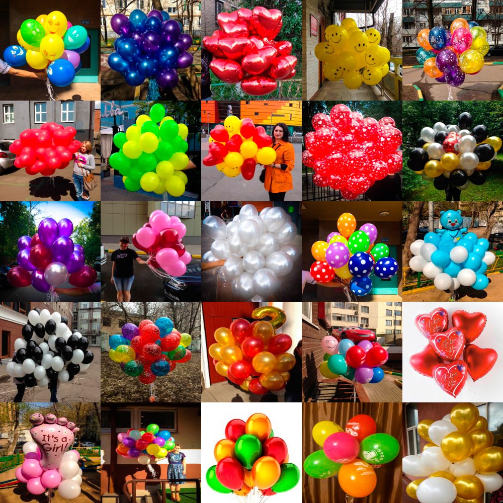 Букет из шаров с гелием