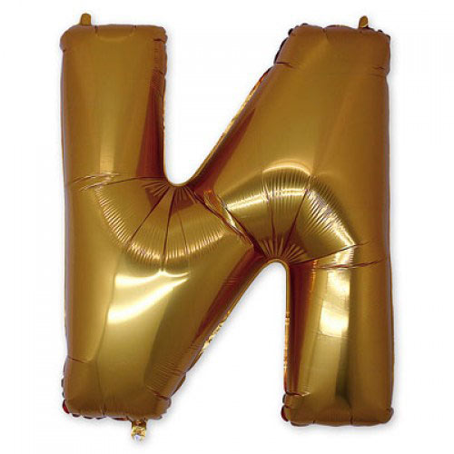 Шар-фигура буква И 40" Gold