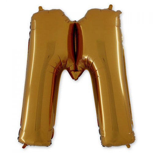 Шар-фигура буква М 40" Gold