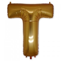 Шар-фигура буква Т 40" Gold