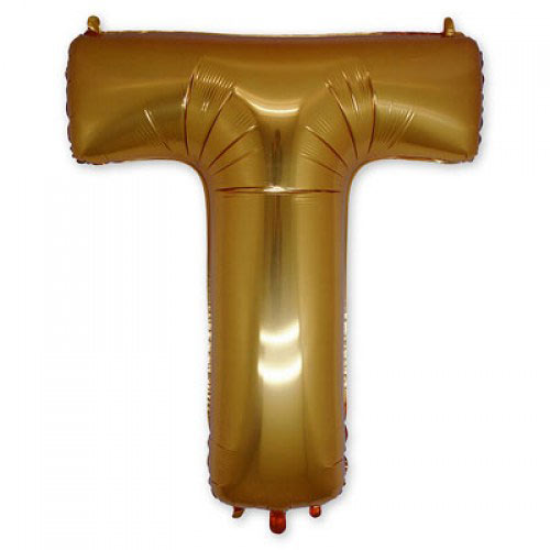 Шар-фигура буква Т 40" Gold