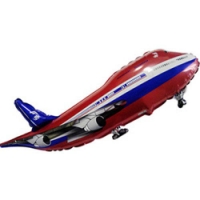 Шар (40''/102 см) Фигура, Самолет, Красный, 1 шт.