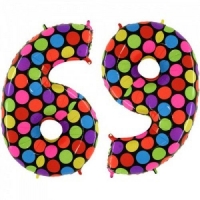 Шар (40''/102 см) Цифра, 6/9 Супер Яркий, 1 шт.