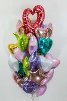 Большой букет из фольгированных шаров