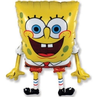 Шар (32''/81 см) Фигура, Губка Боб, Желтый, 1 шт.