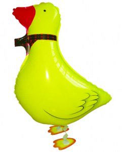 Шар (23''/58 см) Ходячая Фигура, Утка, Желтый, 1 шт.