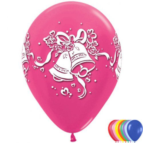 Шар (12''/30 см) Колокольчики, Ассорти, пастель