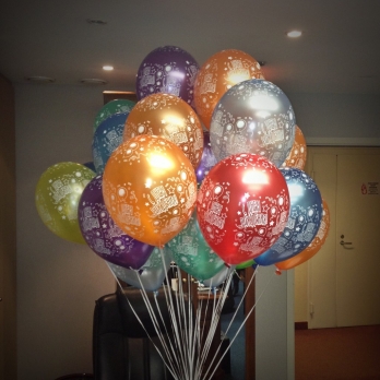 Готовый букет шаров с гелием на день рождения