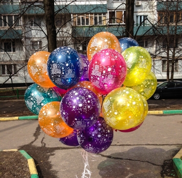 Готовый букет с надписью на день рождения