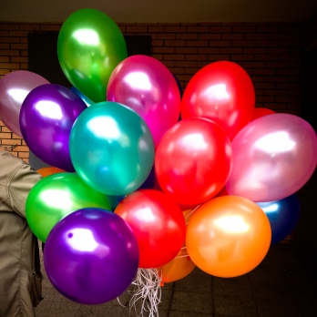 Готовый букет из латексных шаров металлик ассорти