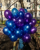 Букет двух цветов металлик фиолетовый и синий