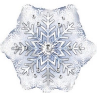 Шар (22''/56 см) Круг, Снежинка, Голография