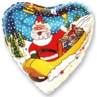 Шар (18''/46 см) Сердце, Санки