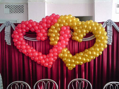 Готовые сердца плетенные из воздушных шаров