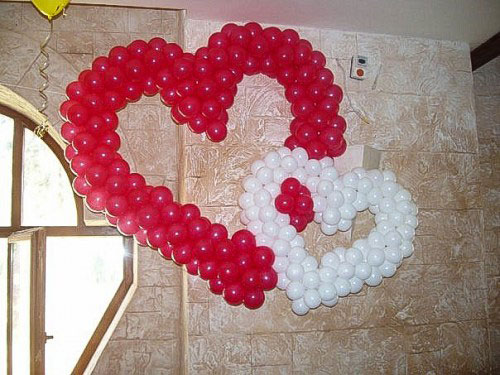 Шары оформление на свадьбу готовые сердца