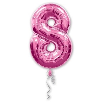 Шар-фигура Цифра 8 Розовая