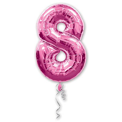 Шар-фигура Цифра 8 Розовая
