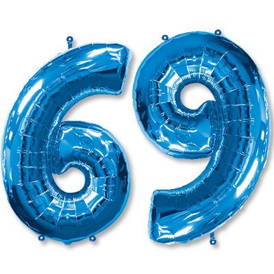 1207-3077 Шар-цифра Ф 6/9 40" Blue