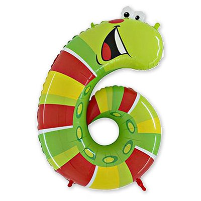 1207-1688 Шар цифра 6 36" Гусеница