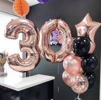 Розовые шары стиле золота на день рождения