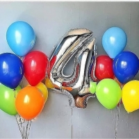 Шары на день рождения с цифрой 6 цветов