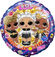 Гламурные подружки круглый шар из фольги куклы ЛОЛ (LOL) 46 см.