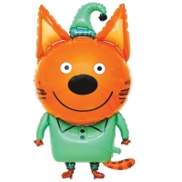 Три Кота Компот виде фигурного шара из фольги  97 см в надутом виде