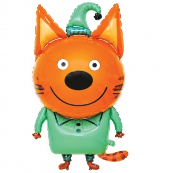 Три Кота Компот виде фигурного шара из фольги  97 см в надутом виде